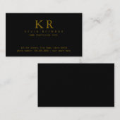 Black Contact Card printed on the front side only 名刺 (正面/裏面)