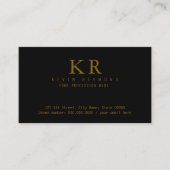 Black Contact Card printed on the front side only 名刺 (正面)