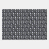 Black Coquette Bow ラッピングペーパーシート (正面3)