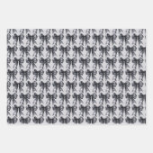 Black Coquette Bow ラッピングペーパーシート (正面2)