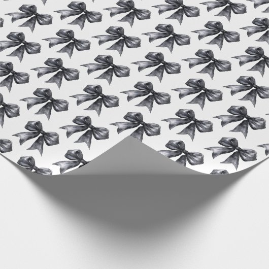 Black Coquette Bow ラッピングペーパー (角)