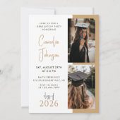 Black Coquette Bow Photo 2026 Graduation Party 招待状 (裏面)