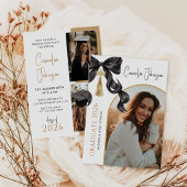 Black Coquette Bow Photo 2026 Graduation Party 招待状