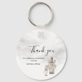 Black Coquette Minimalist Elegant 50th Birthday キーホルダー