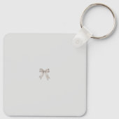 Black Coquette Minimalist Elegant 50th Birthday キーホルダー (裏面)