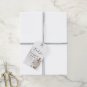 Black Coquette Minimalist Elegant 50th Birthday ギフトタグ (より糸付き)