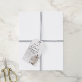 Black Coquette Minimalist Elegant 50th Birthday ギフトタグ (より糸付き)