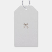 Black Coquette Minimalist Elegant 50th Birthday ギフトタグ (裏面)