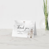 Black Coquette Minimalist Elegant 50th Birthday サンキューカード (正面)