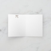 Black Coquette Minimalist Elegant 50th Birthday ノートカード (内部)