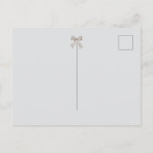 Black Coquette Minimalist Elegant 50th Birthday  ポストカード (裏面)