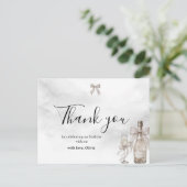 Black Coquette Minimalist Elegant 50th Birthday  ポストカード (スタンド正面)