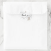 Black Coquette Minimalist Elegant 50th Birthday  ラウンドシール (バッグ)