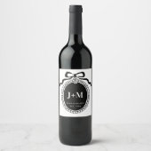 Black Coquette Monogram Charm ワインラベル (正面)