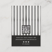 Black Coquette Preppy Stripe Jewelry Display 名刺 (裏面)