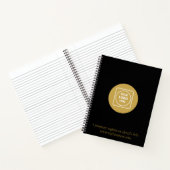 Black Corporate Logo Branding Business notebook ノートブック (内部)