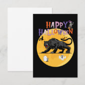 black cougar on halloween night invitation card (正面/裏面)