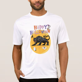 black cougar on halloween night tシャツ