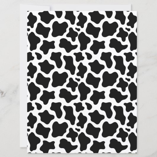 Black Cow Print Scrapbook Paper (裏面)
