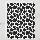 Black Cow Print Scrapbook Paper (正面)