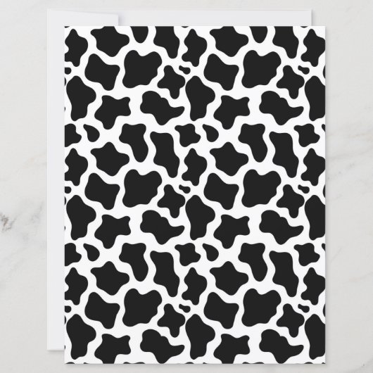 Black Cow Print Scrapbook Paper (正面)
