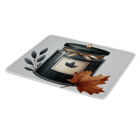 BLACK & CREAM FALL THEMED CANDLE カッティングボード (角)