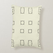 Black Cream Personalized Geometric Minimal Bedding アクセントクッション (裏面(縦))
