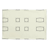 Black Cream Personalized Geometric Minimal Bedding 枕カバー (裏面)