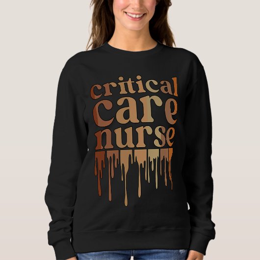 Black Critical Care Nurse African American スウェットシャツ (正面)