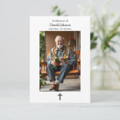 Black Cross and Poem Photo Memorial カード (スタンド正面)