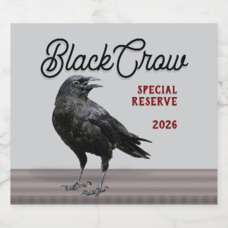Black Crow Brand Bottle Label ビールラベル