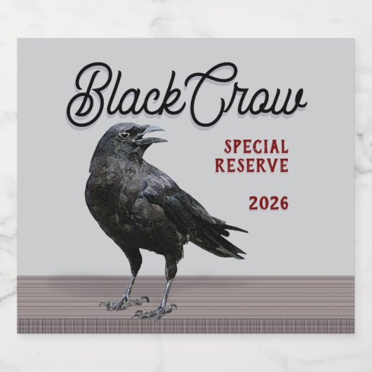 Black Crow Brand Bottle Label ビールラベル (シングルラベル)