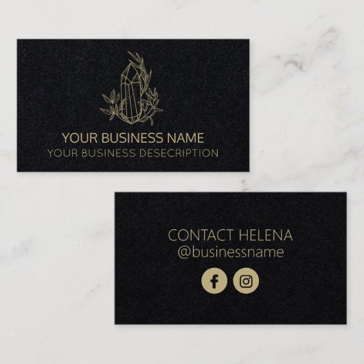 Black Crystal Social Media名刺 名刺 (正面/裏面)