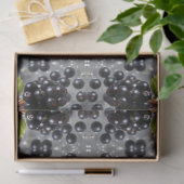 Black Currants Berries & Green Leaf Pattern 薄葉紙 (ギフト)