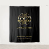 Black Custom Business Logo Trade Show Backdrop タペストリー (正面)