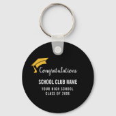 Black Custom Club Graduation Banner キーホルダー (正面)