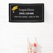 Black Custom Club Graduation Banner 横断幕 (インサイチュ)