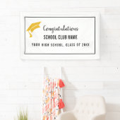 Black Custom Club Graduation Banner 横断幕 (インサイチュ)