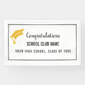 Black Custom Club Graduation Banner 横断幕 (横)