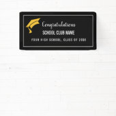 Black Custom Club Graduation Banner 横断幕 (インサイチュ)
