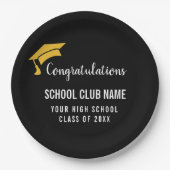 Black Custom Club Graduation Party ペーパープレート (正面)