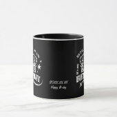 Black Custom Elegant Birthday Crown Typography マグカップ (中央)