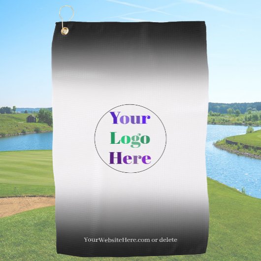 Black Custom Golf Towels With Logo No Minimum  ゴルフタオル