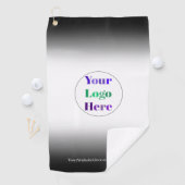 Black Custom Golf Towels With Logo No Minimum  ゴルフタオル (インサイチュ)