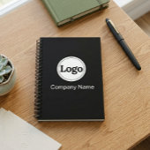 Black Custom Logo Branding Business Promotional ノートブック