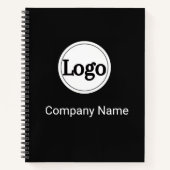 Black Custom Logo Branding Business Promotional ノートブック (正面)