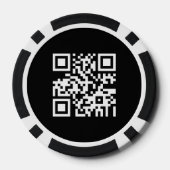 Black Custom Logo QR Code Promotional Business ポーカーチップ (裏面)