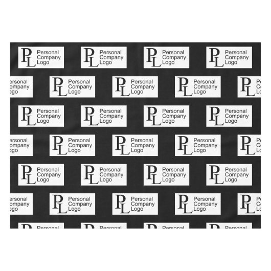 Black Custom Tablecloth Logo Business Stall Event テーブルクロス (正面(横))