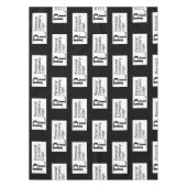 Black Custom Tablecloth Logo Business Stall Event テーブルクロス (正面)