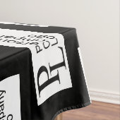Black Custom Tablecloth Logo Business Stall Event テーブルクロス (インサイチュ)